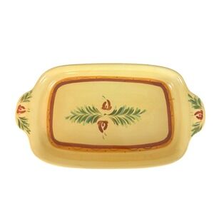 VTG Gail Pittman 16" x 9" Rectangular Ceramic Casserole Dish Baker Siena EUC!